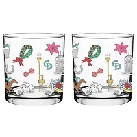 Churchill Downs Whimsey Two-Piece 10oz. Rocks Glass Set