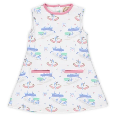 Robe de loisirs luxe blanche pour fille Kentucky Derby Lizzie
