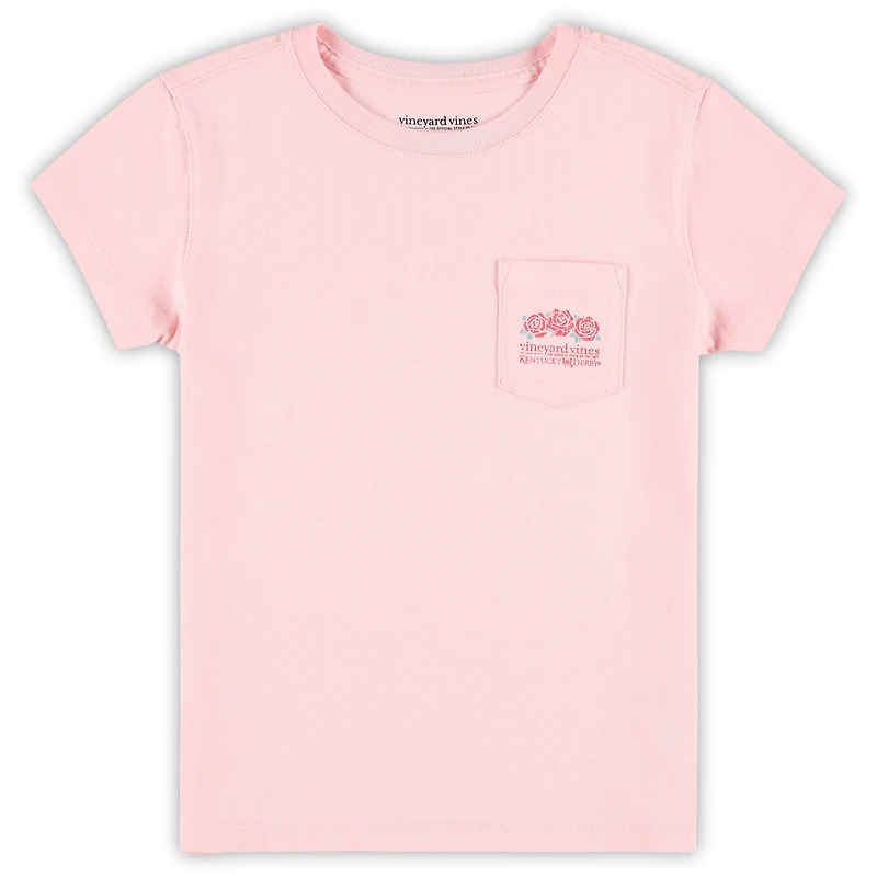 T-shirt rose vieilli « Run for the Roses » pour filles de l'école maternelle Vineyard Vines