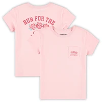 T-shirt rose vieilli « Run for the Roses » pour filles de l'école maternelle Vineyard Vines
