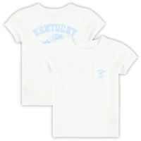 T-shirt blanc vieilli pour filles de maternelle Vineyard Vines Kentucky Derby