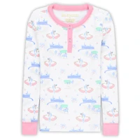 Ensemble pyjama blanc Kentucky Derby Sara Jane's Sweet Dream pour filles d'âge préscolaire