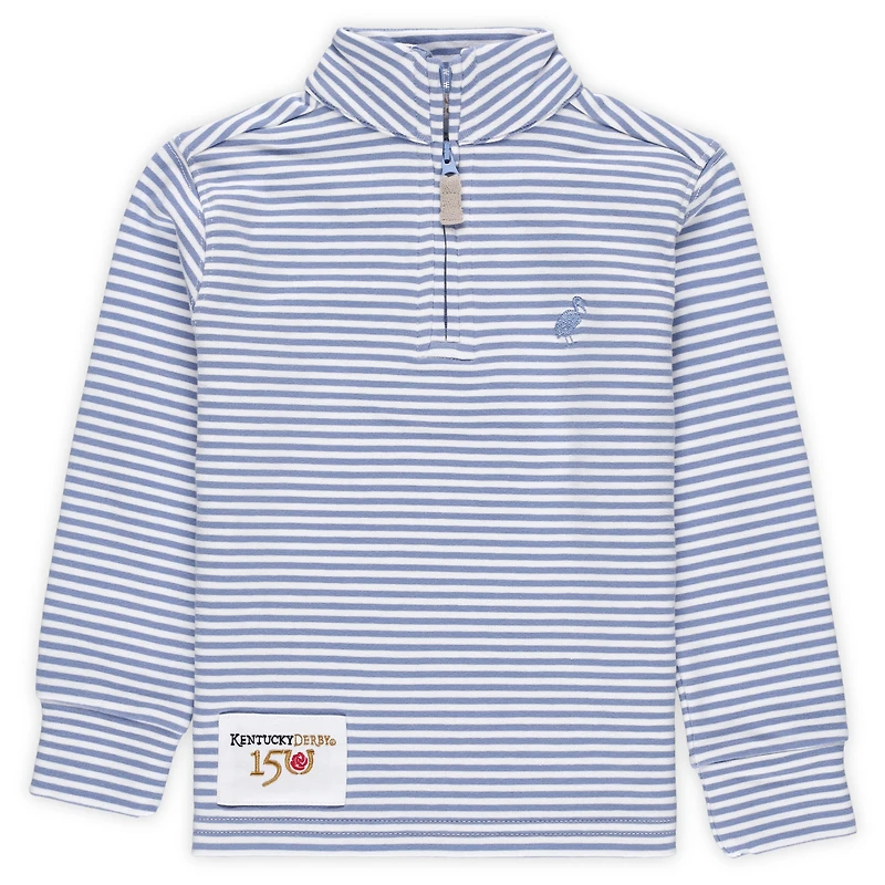 Sweat-shirt à demi-zip bleu/blanc Kentucky Derby 150 Hayword pour bébé