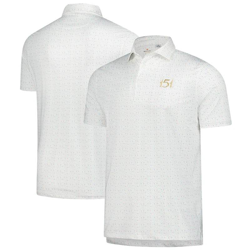Polo EcoTec blanc Full Turn pour homme 151e Kentucky Derby