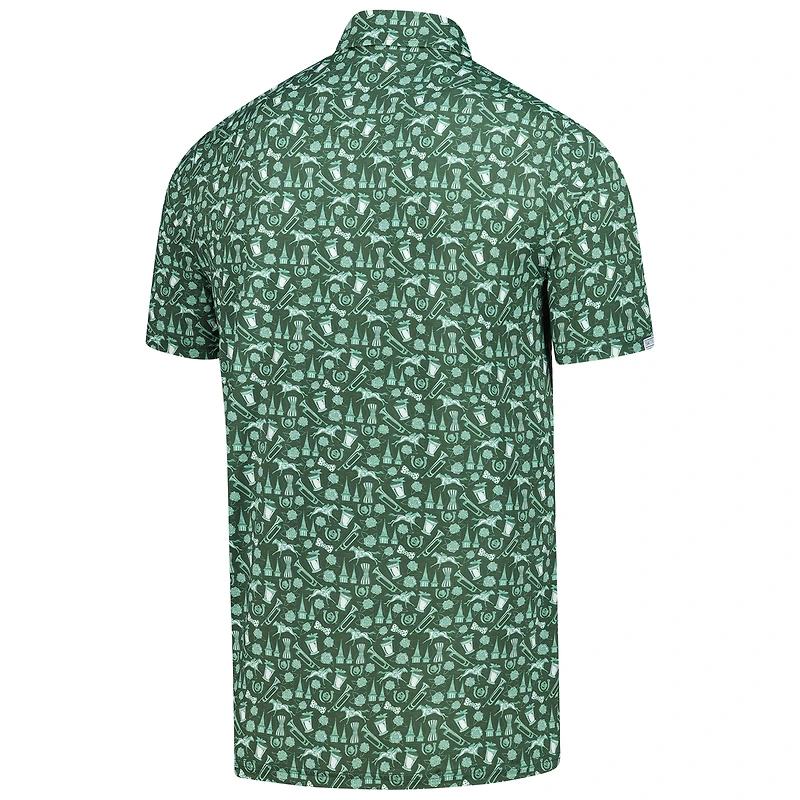 Men's Smith & Quinn  Dark Green Kentucky Derby Teddy Performance Polo