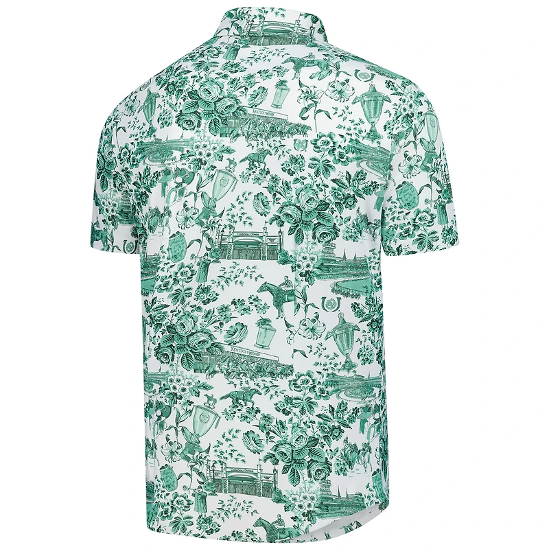 Chemise boutonnée blanche Kentucky Derby Boatyard pour homme Smith & Quinn