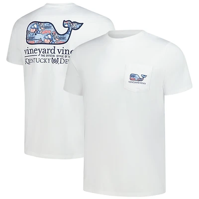 Men's Vineyard Vines  White 151st Kentucky Derby Whale Sticker T-Shirt