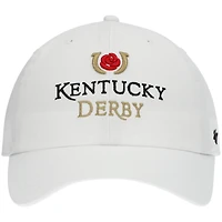 Men's '47 White Kentucky Derby Logo Icon Clean Up Adjustable Hat