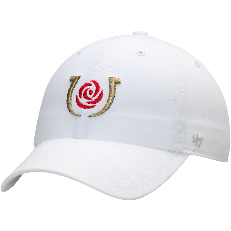 '47 White Kentucky Derby Rose Logo Clean Up Casquette réglable pour homme