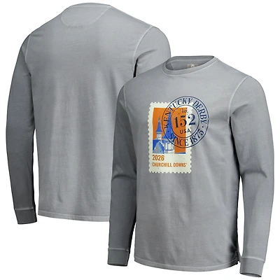 Men's Ahead Gray 152nd Kentucky Derby Chapman Long Sleeve T-Shirt