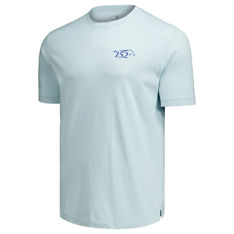 T-shirt homme Ahead bleu clair, motif soies de jockey, 152e Derby du Kentucky, mélange trois matières