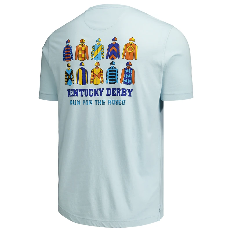 Men's Ahead Light Blue 152nd Kentucky Derby Jockey Silks Tri-Blend T-Shirt