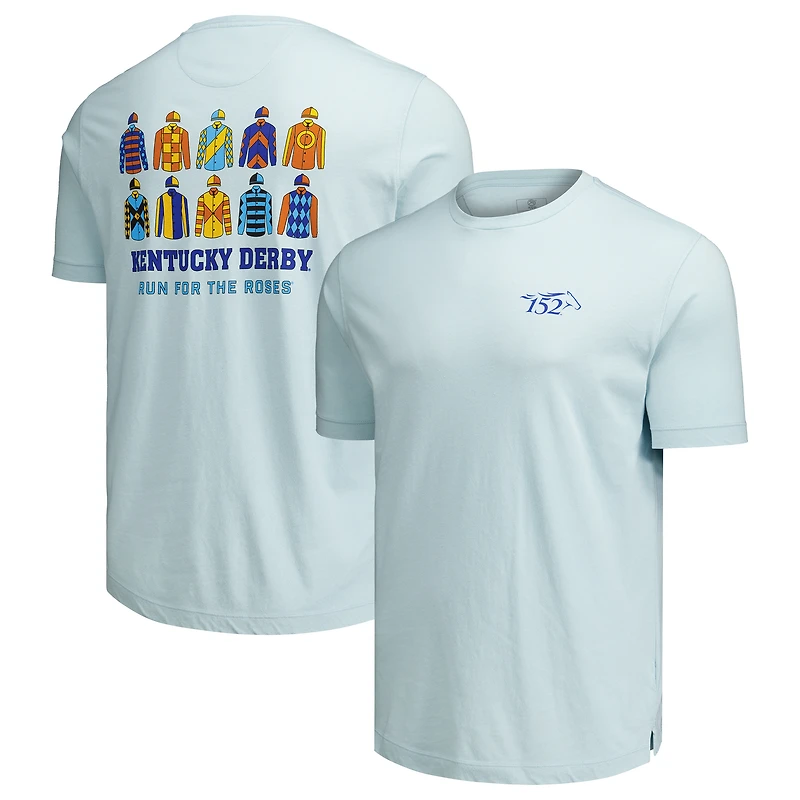 Men's Ahead Light Blue 152nd Kentucky Derby Jockey Silks Tri-Blend T-Shirt
