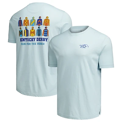 Men's  Ahead Light Blue 152nd Kentucky Derby Jockey Silks Tri-Blend T-Shirt