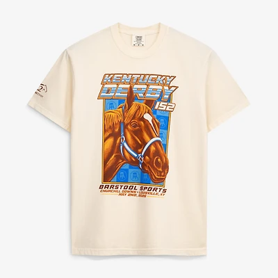 T-shirt Barstool Golf crème pour homme, motif cheval du 152e Kentucky Derby