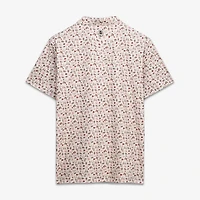 Men's Barstool Golf Cream Kentucky Derby Roses Printed Polo