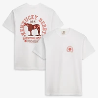 T-shirt Barstool Golf blanc pour homme avec l'emblème du 152e Derby Kentucky
