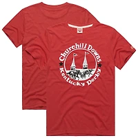 Men's Homage  Red Kentucky Derby Twin Spires Tri-Blend T-Shirt