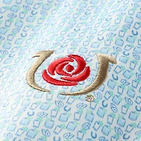 Men's Peter Millar Light Blue Kentucky Derby Mint Julep All-Over Print Performance Polo