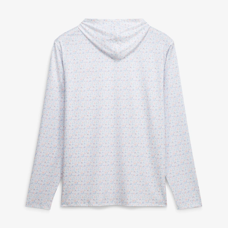 Sweat à capuche Peter Millar blanc pour homme, motif Kentucky Derby.
