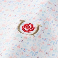 Sweat à capuche Peter Millar blanc pour homme, motif Kentucky Derby.