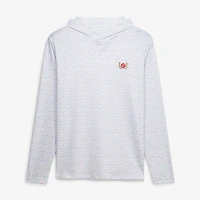 Sweat à capuche Peter Millar blanc pour homme, motif Kentucky Derby.