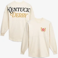 T-shirt à manches longues original surdimensionné Kentucky Derby pour homme, couleur crème, style Spirit Jersey.