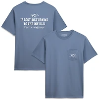 T-shirt Vineyard Vines bleu pour homme, 152e édition du Kentucky Derby, retour sur le terrain
