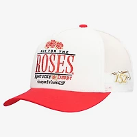 Men's Vineyard Vines  Cream/Red 152nd Kentucky Derby Roses High Pro Trucker Adjustable Hat