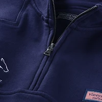 Chemise Shep en tissu éponge bleu marine Vineyard Vines 152e Derby du Kentucky, fermeture éclair au quart, pour homme