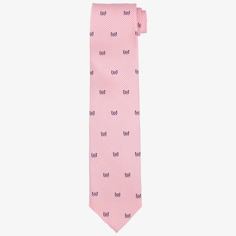 Cravate en soie imprimée seersucker rose Kentucky Derby pour homme, Vineyard Vines