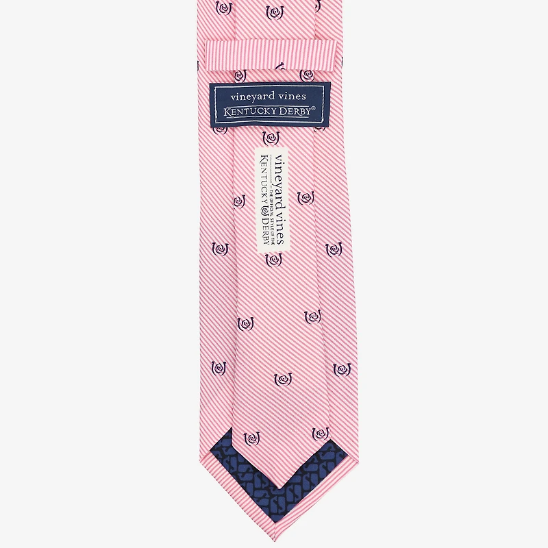 Cravate en soie imprimée seersucker rose Kentucky Derby pour homme, Vineyard Vines