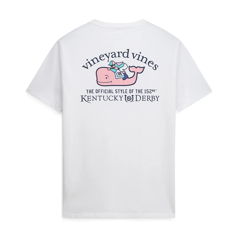 Men's Vineyard Vines White 152nd Kentucky Derby Whale & Jockey T-Shirt