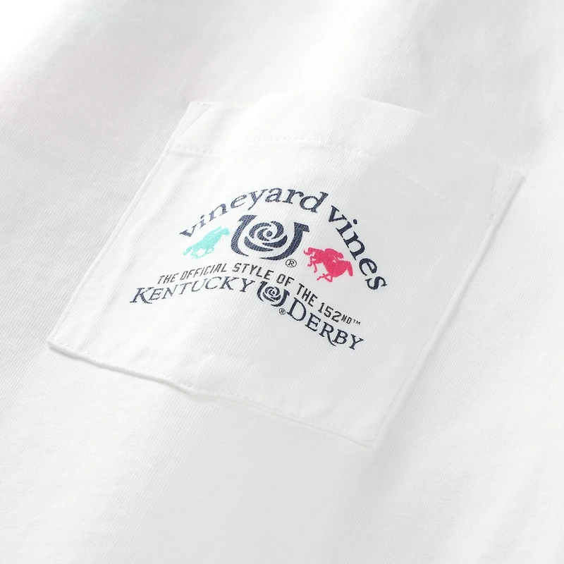 Men's Vineyard Vines White 152nd Kentucky Derby Whale & Jockey T-Shirt