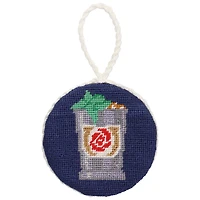 Smathers & Branson Kentucky Derby Mint Julep Needlepoint Ornament