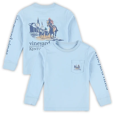 Toddler Vineyard Vines  Light Blue 151st Kentucky Derby Painted Race Long Sleeve T-Shirt
