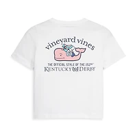 Toddler Vineyard Vines  White 152nd Kentucky Derby Whale & Jockey Pocket T-Shirt
