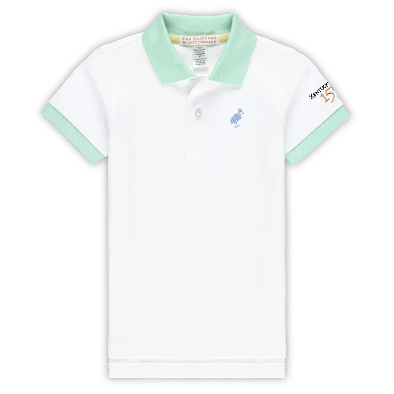 Polo blanc Kentucky Derby 150 Prim and Proper pour tout-petit