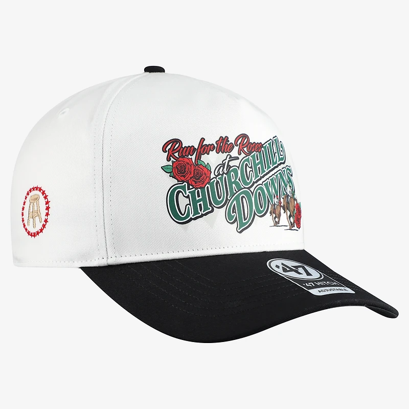 Casquette unisexe Barstool Golf x '47 White Kentucky Derby Run For The Roses Churchill Downs Hitch