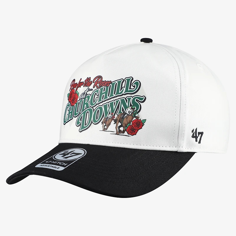 Unisex Barstool Golf x '47 White Kentucky Derby Run For The Roses Churchill Downs Hitch Adjustable Hat