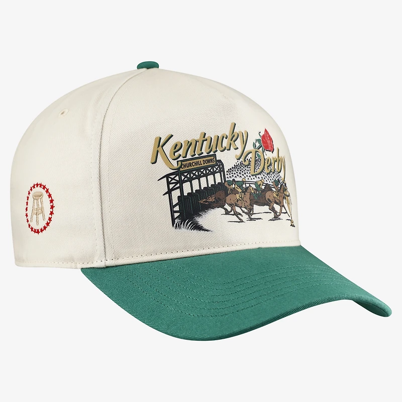 Unisex Barstool Golf x '47 White Kentucky Derby They're Off Hitch Snapback Hat