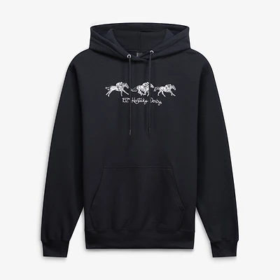 Unisex  Black 152nd Kentucky Derby Horse Fleece Hoodie