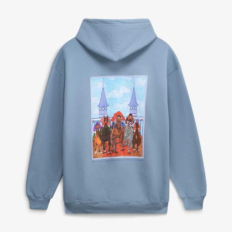 Unisex  Blue 152nd Kentucky Derby Art of the Poster Fleece Hoodie