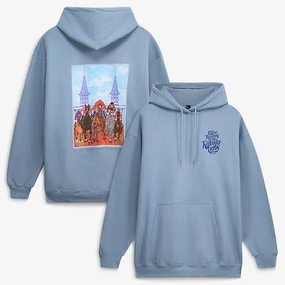 Unisex Blue 152nd Kentucky Derby Art of the Poster Fleece Hoodie