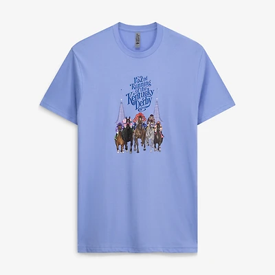 Unisex Blue 152nd Kentucky Derby Art of the "Coming at You" T-Shirt