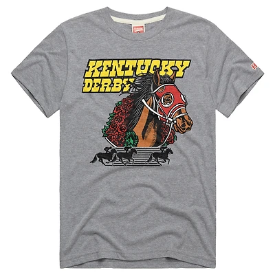 Unisex Homage Gray Kentucky Derby Tri-Blend T-Shirt