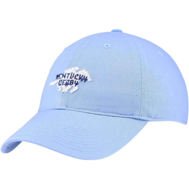 Chapeau réglable unisexe Smathers & Branson bleu clair Kentucky Derby Horse Silhouette