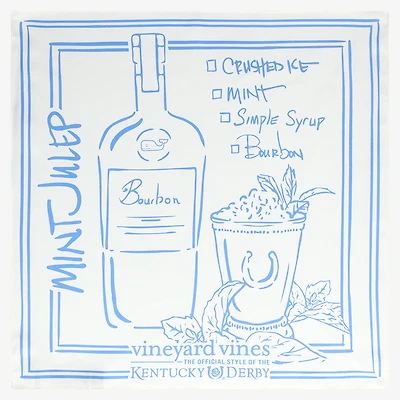 Vineyard Vines  152nd Kentucky Derby Mint Julep Recipe Pocket Square