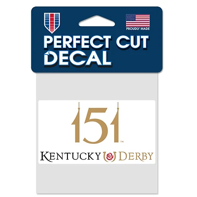 WinCraft 151st Kentucky Derby 4" x 4" Perfect Cut Decal