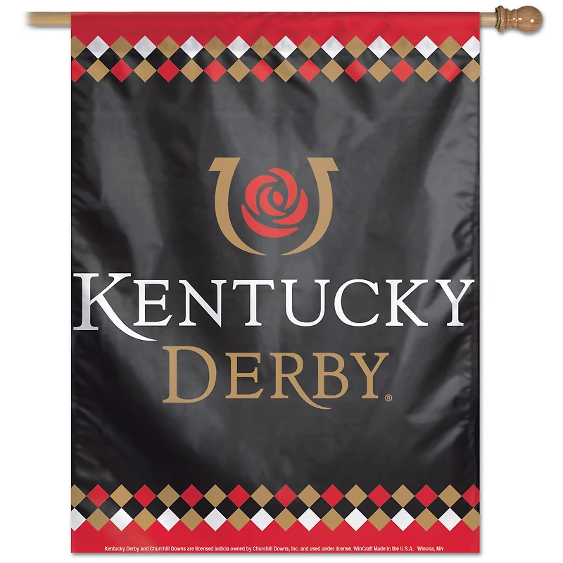 WinCraft Kentucky Derby Bannière verticale simple face 28 po x 40 po